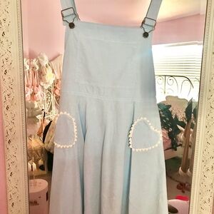Bonne Chance Baby Blue Pinafore